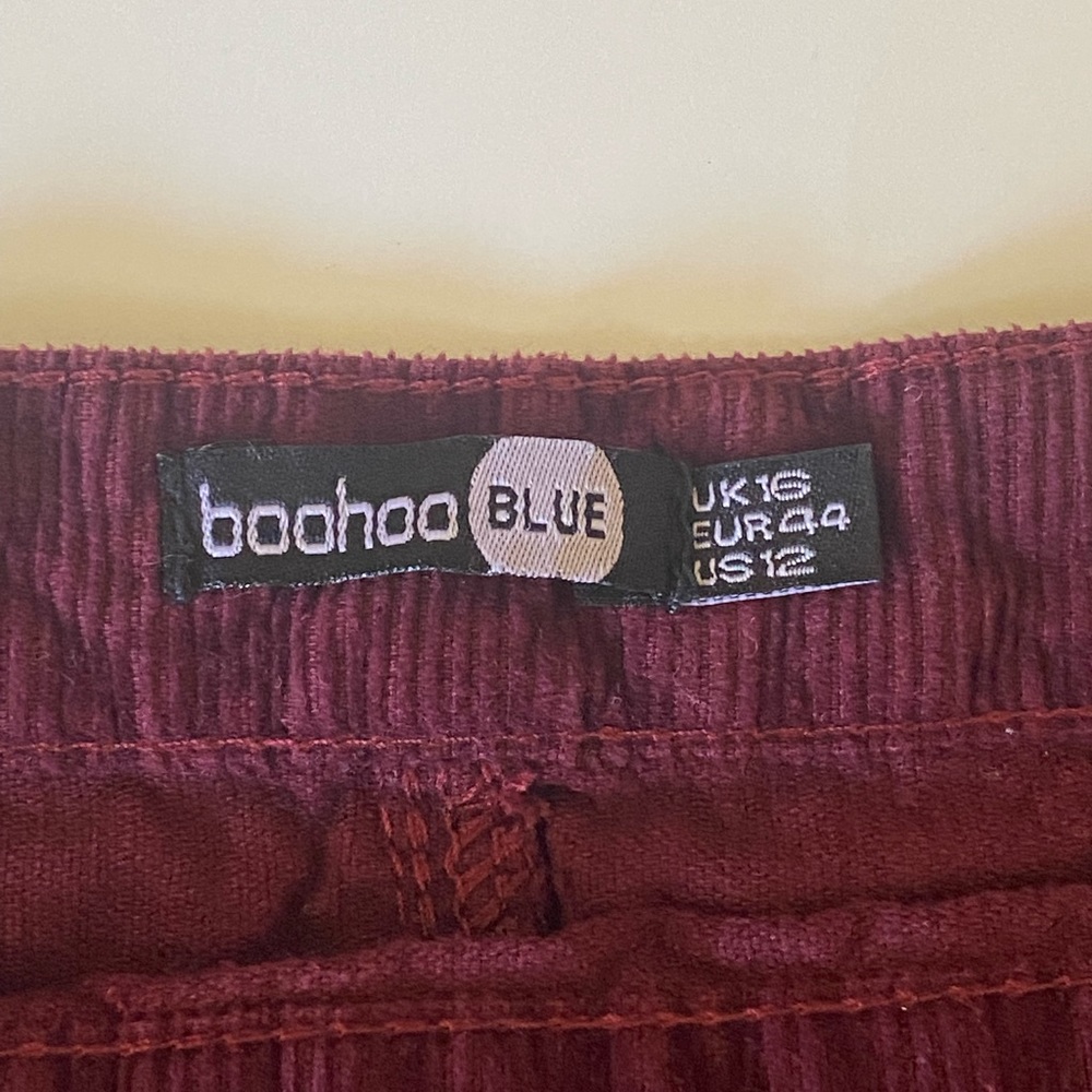 Boohoo Plus Berry Skirt With Buttons - Picture 6 of 9